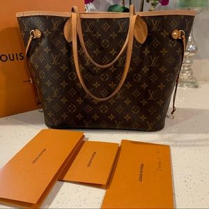 Like-New Louis Vuitton Neverfull MM Cherry